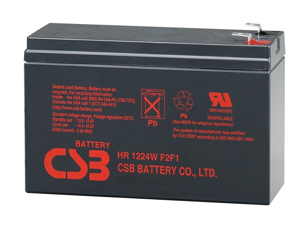 

Żelowy akumulator Csb HR1224WF2 12V 6,5Ah Ups Apc