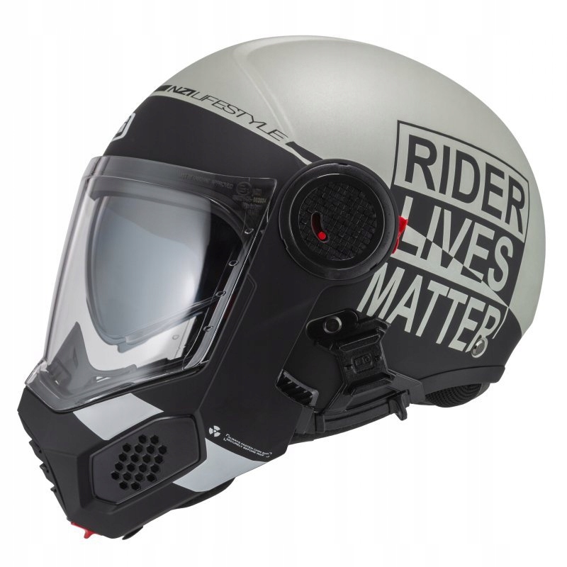 Motocyklová Prilba Nzi Minimod Duo Involt Greyblack Grey Matt Xs