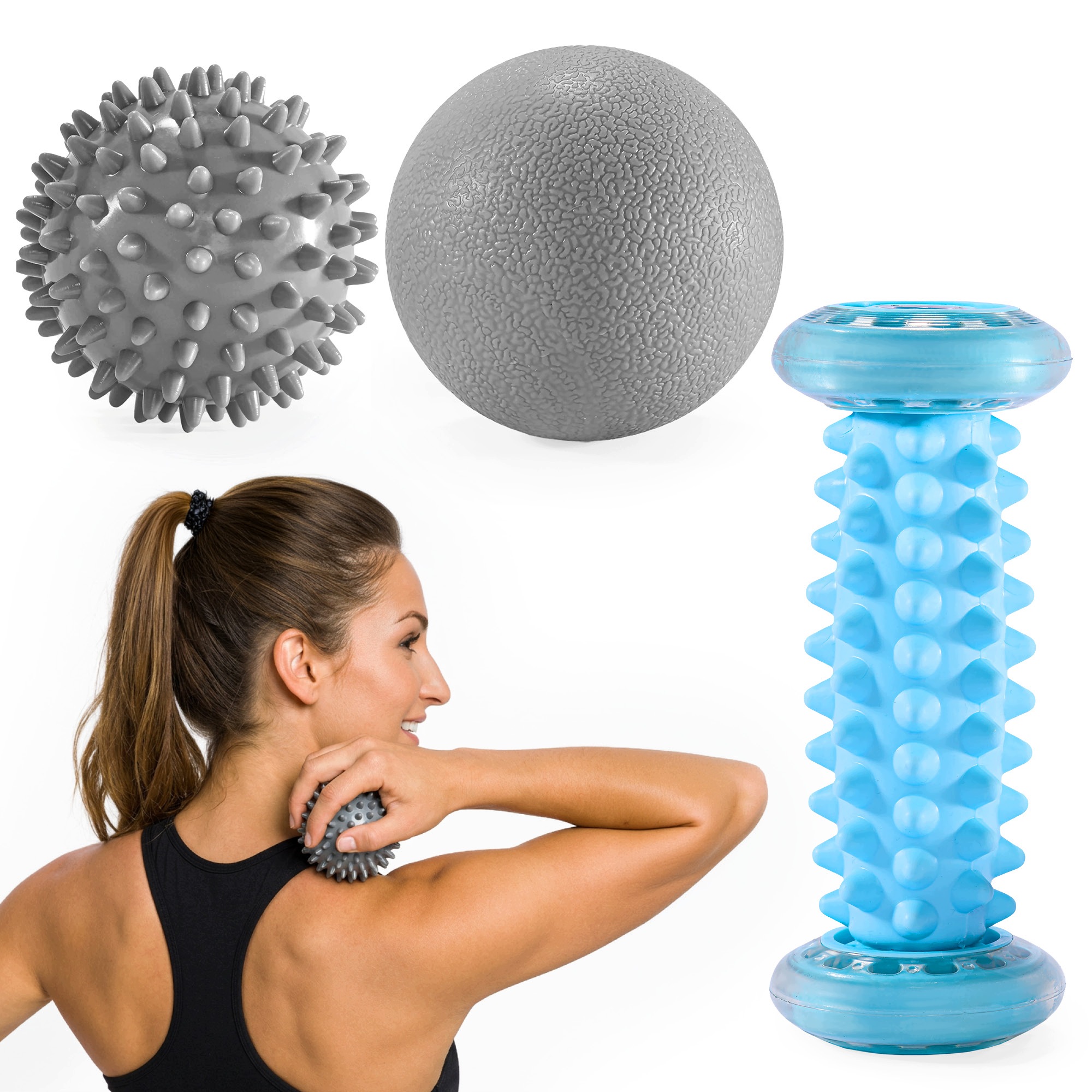 Zestaw do masażu HyperMotion piłki roller do stóp