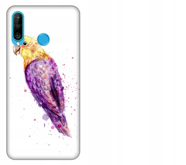 

Etui pokrowiec Huawei P30 Lite Ptak papuga akwarel