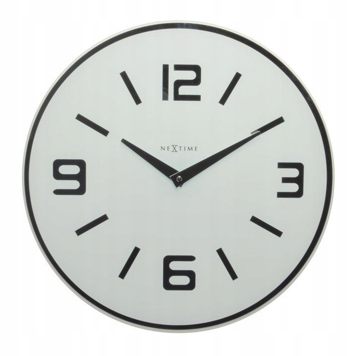 Biely nástenný hodinový stroj Shuwan Nextime