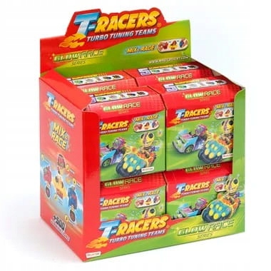 

T-Racers Seria 4 Auto z figurką Kierowca 8 szt Box