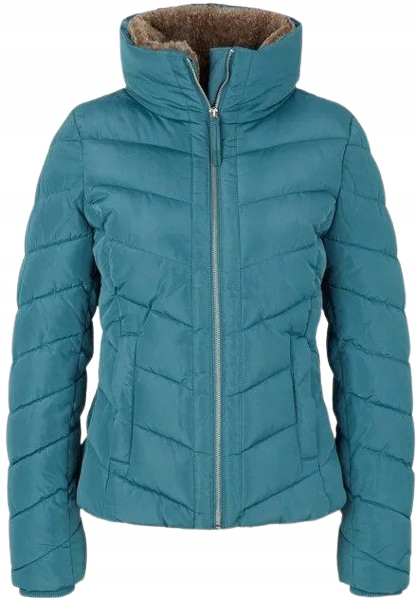 Tom Tailor Zimní Prošívaná Bunda S Kožíškem Modrá M J2O