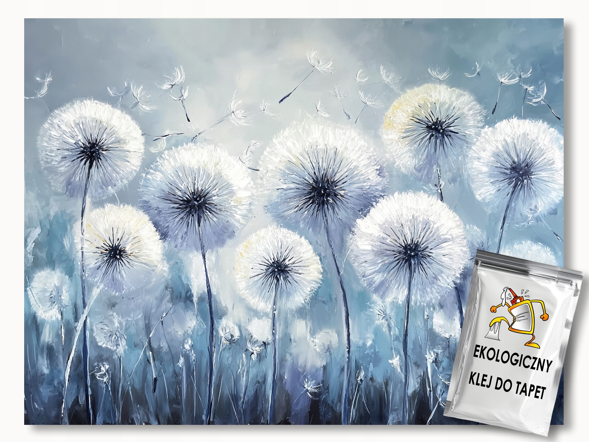 Fototapeta Flizelina Příroda Modrá Louka Květiny Foukačky 416x290 lepidlo