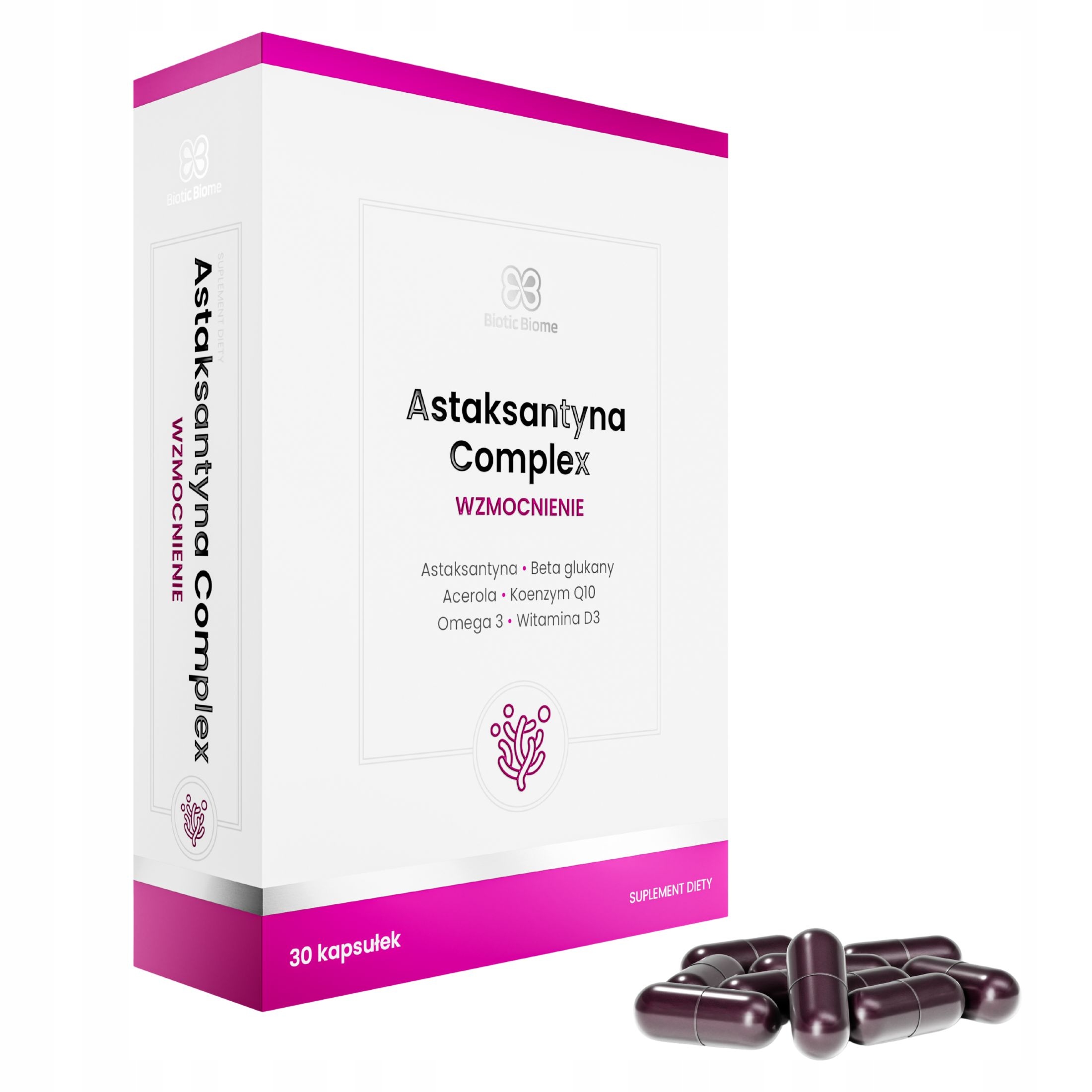 Biotic Biome Astaksantyna Complex Wzmocnienie 30 kapsułek