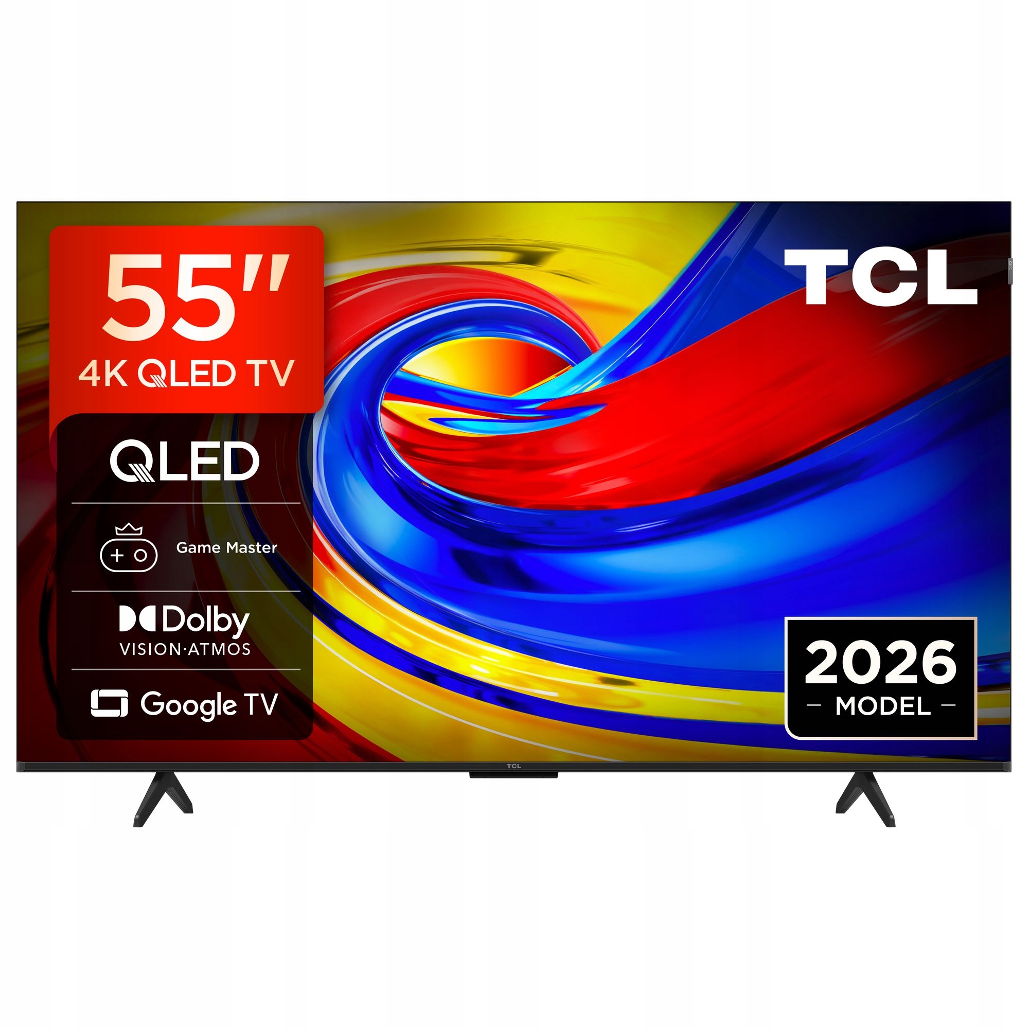 Telewizor Tcl 55P7L Qled 4K Uhd Smart Tv Google Tv Dolby Atmos 60Hz czarny