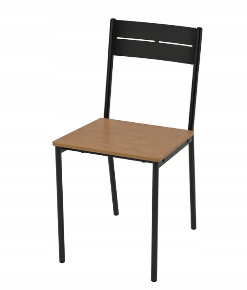 Ikea Sandsberg krzesło 1szt czarny/brązowa bejca