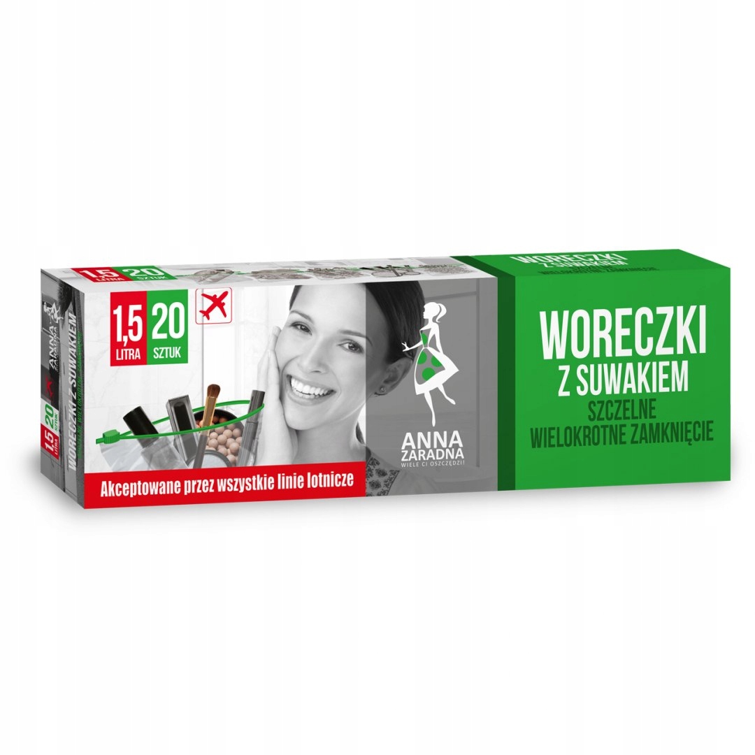 

Woreczki z suwakiem 1,5L 20 szt Anna Zaradna
