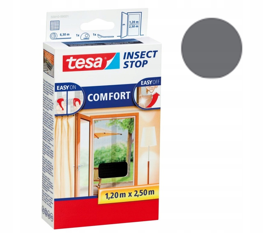 

Tesa Moskitiera comfort 2 X 0,65m x 2,5m Czarna