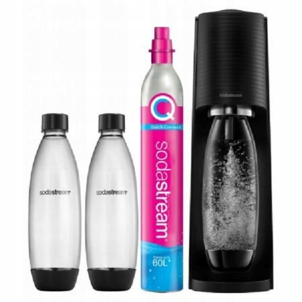 Saturátor perlivej vody Sodastream Terra čierny 2x fľaša Fuse bombička