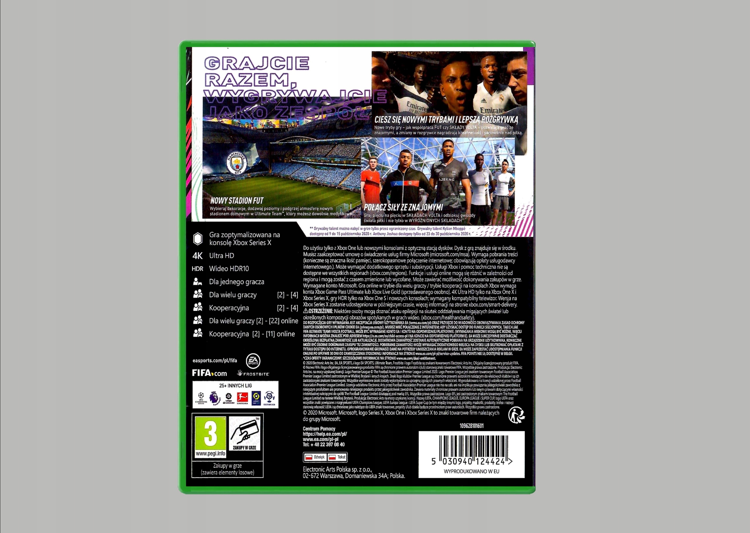 gra XBOX ONE FIFA 21 Polski Komentator PL FUT Tryb gry multiplayer singleplayer