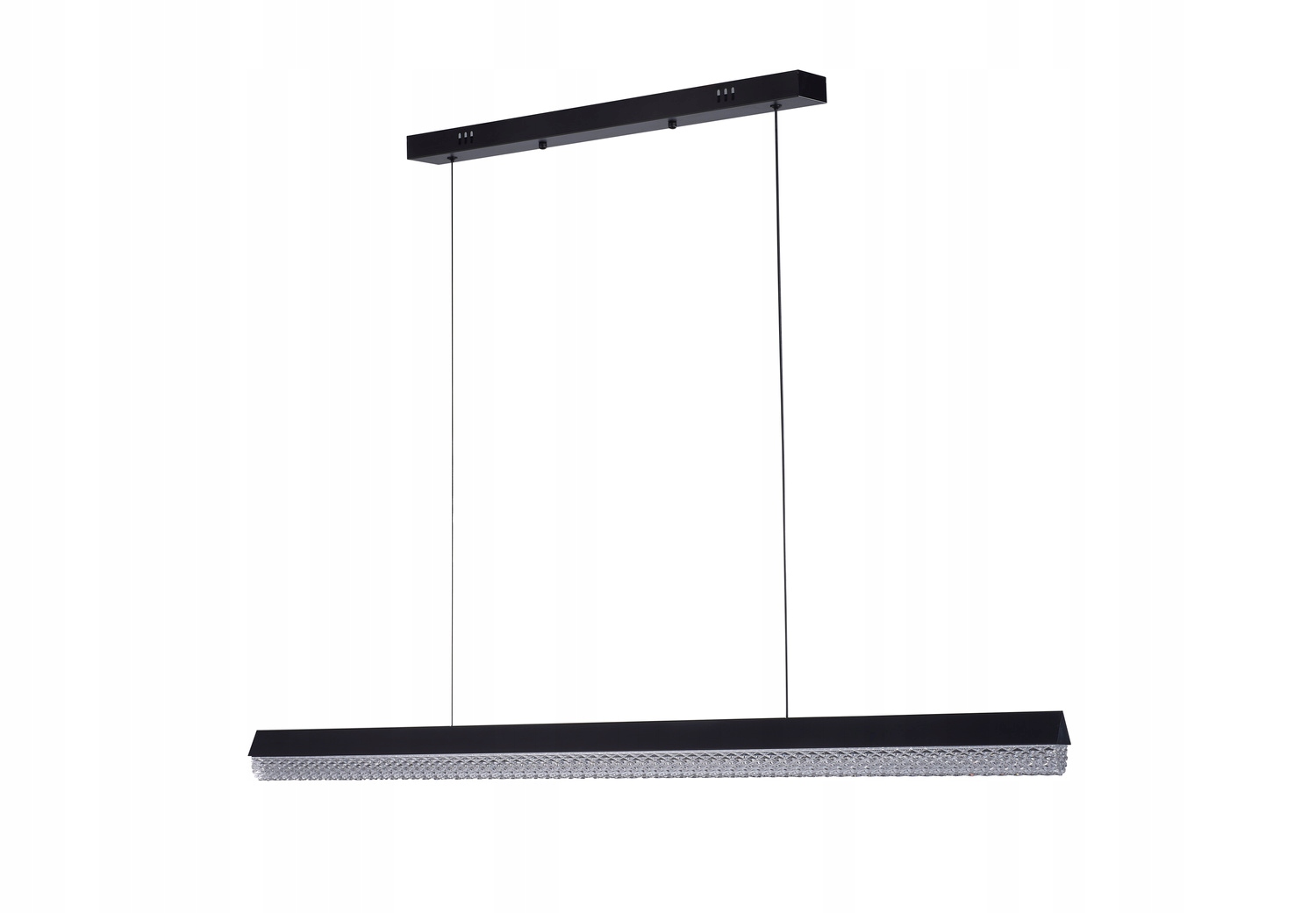 Elegantná Led lišta nad stôl Anabella krištáľová čierna do jedálne