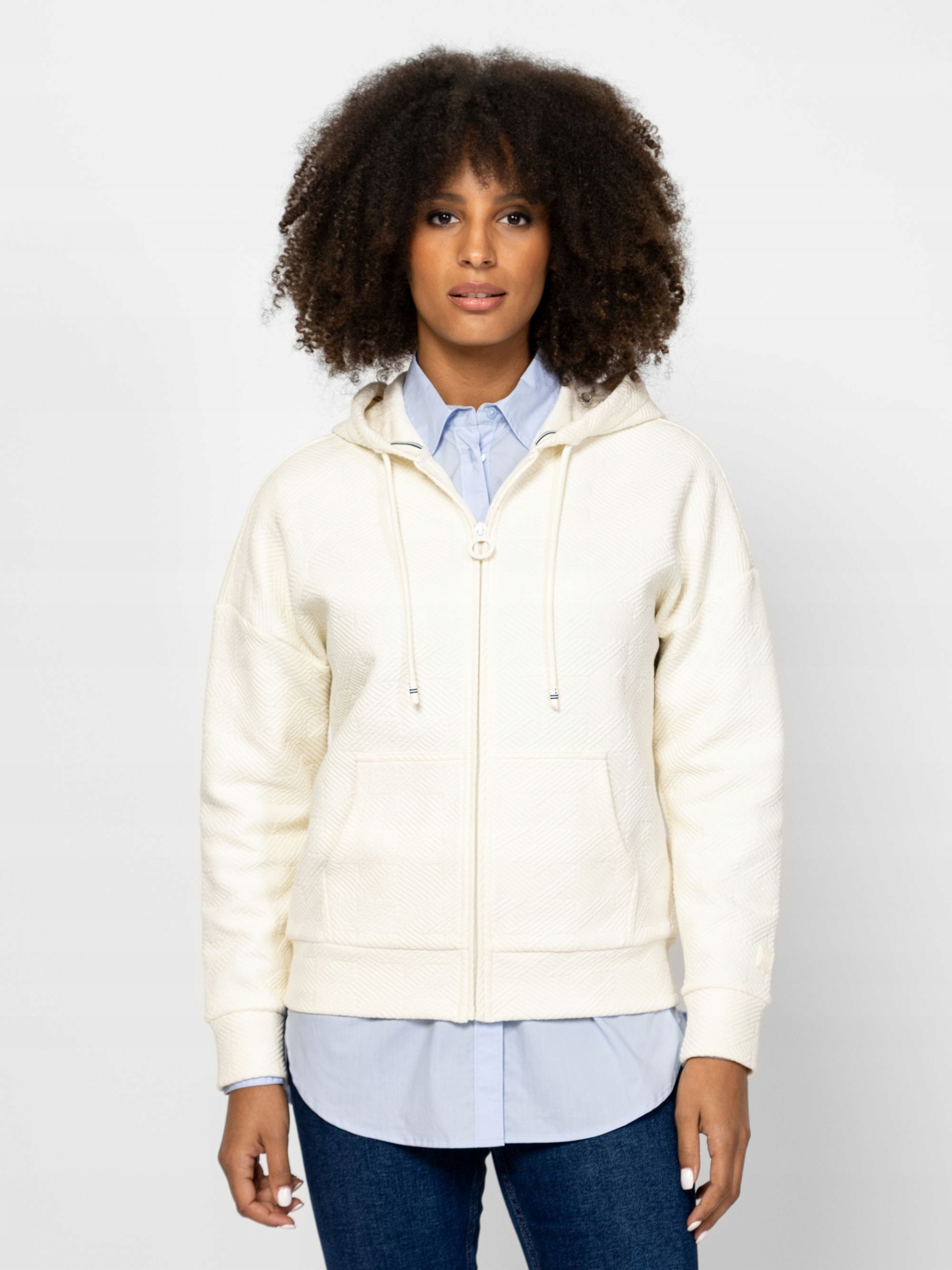 Heavy Tools Dámská Volná Tepláková Mikina S Kapucí Sambi Ivory Krémová XL