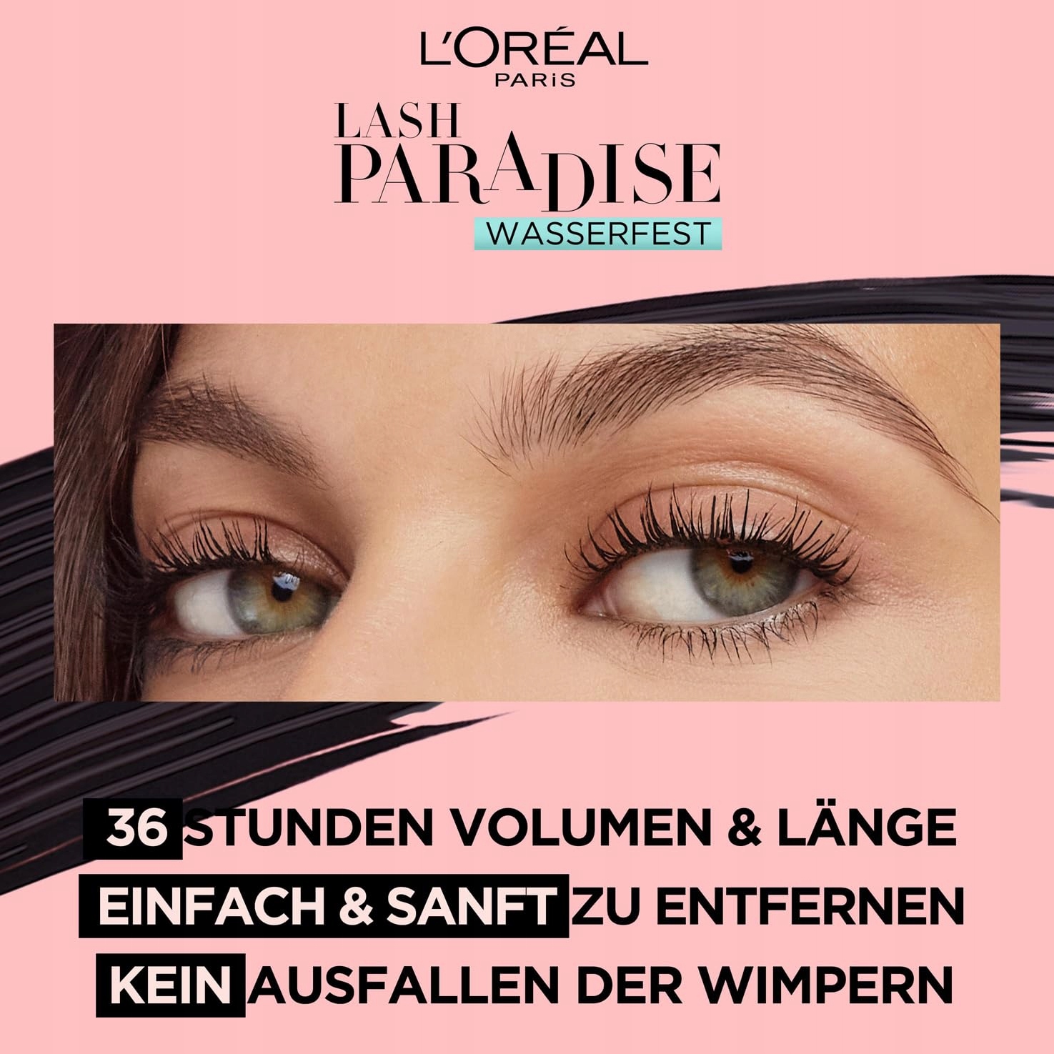 L'ORÉAL PARIS Wodoodporna Maskara Dla Wrażliwych Oczu Czarna Długie Rzęsy — miniatura 2