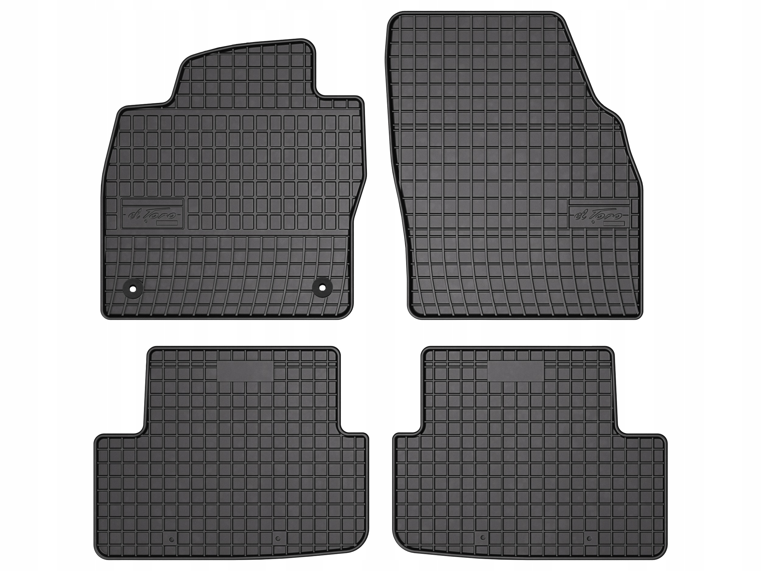 Gumové koberce pro Seat Ibiza V od 2017, sada 4 ks SolidPRO okraj 1,5 cm