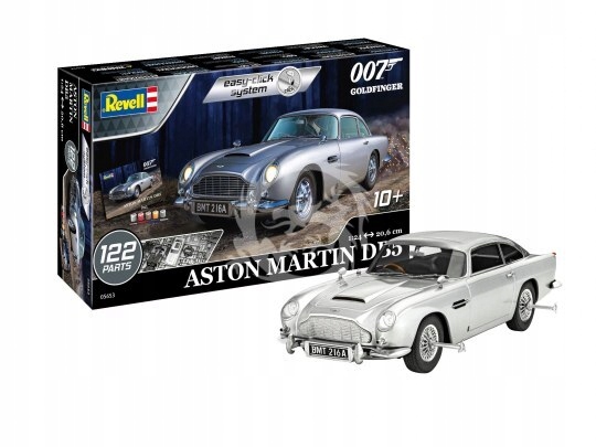 Aston Martin DB5 z filmu James Bond barvy a lepidlo Revell 05653 měřítko 1/2