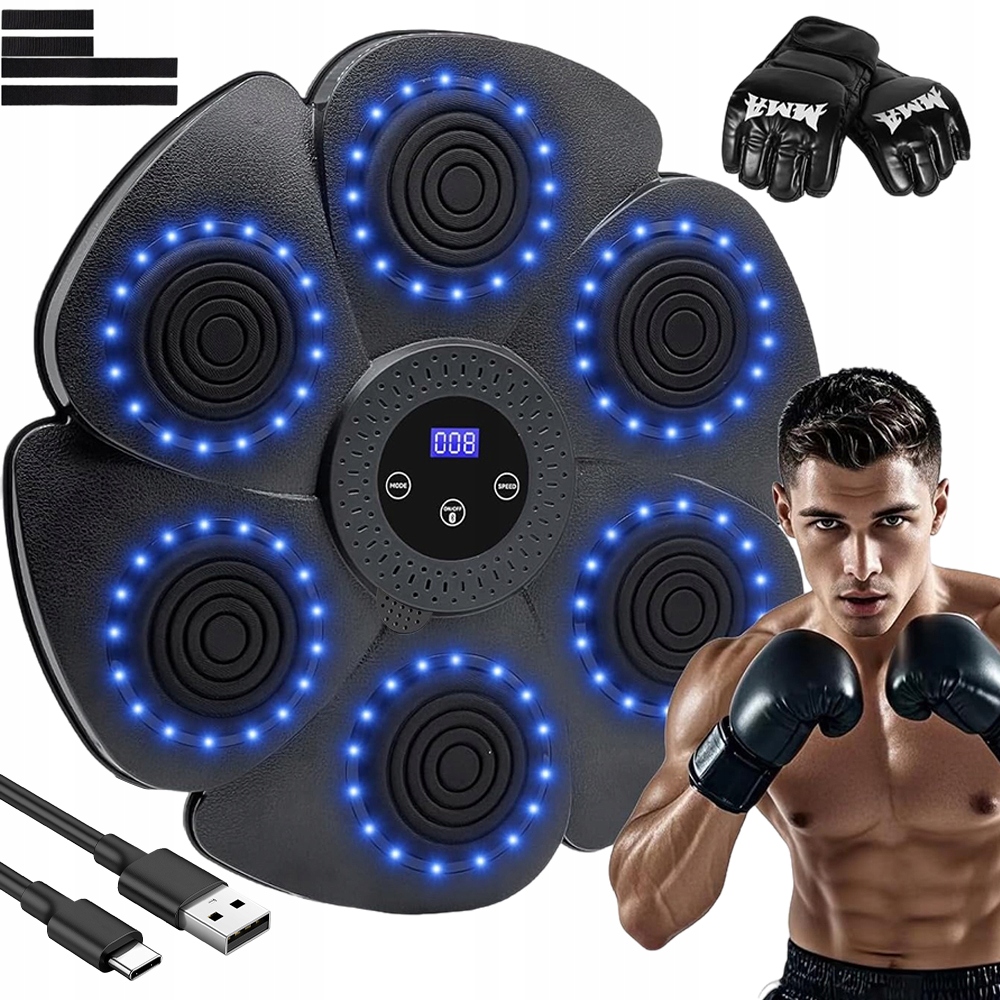 Music Boxing Machine Bluetooth 9 Trybów 18 Prędkości Licznik