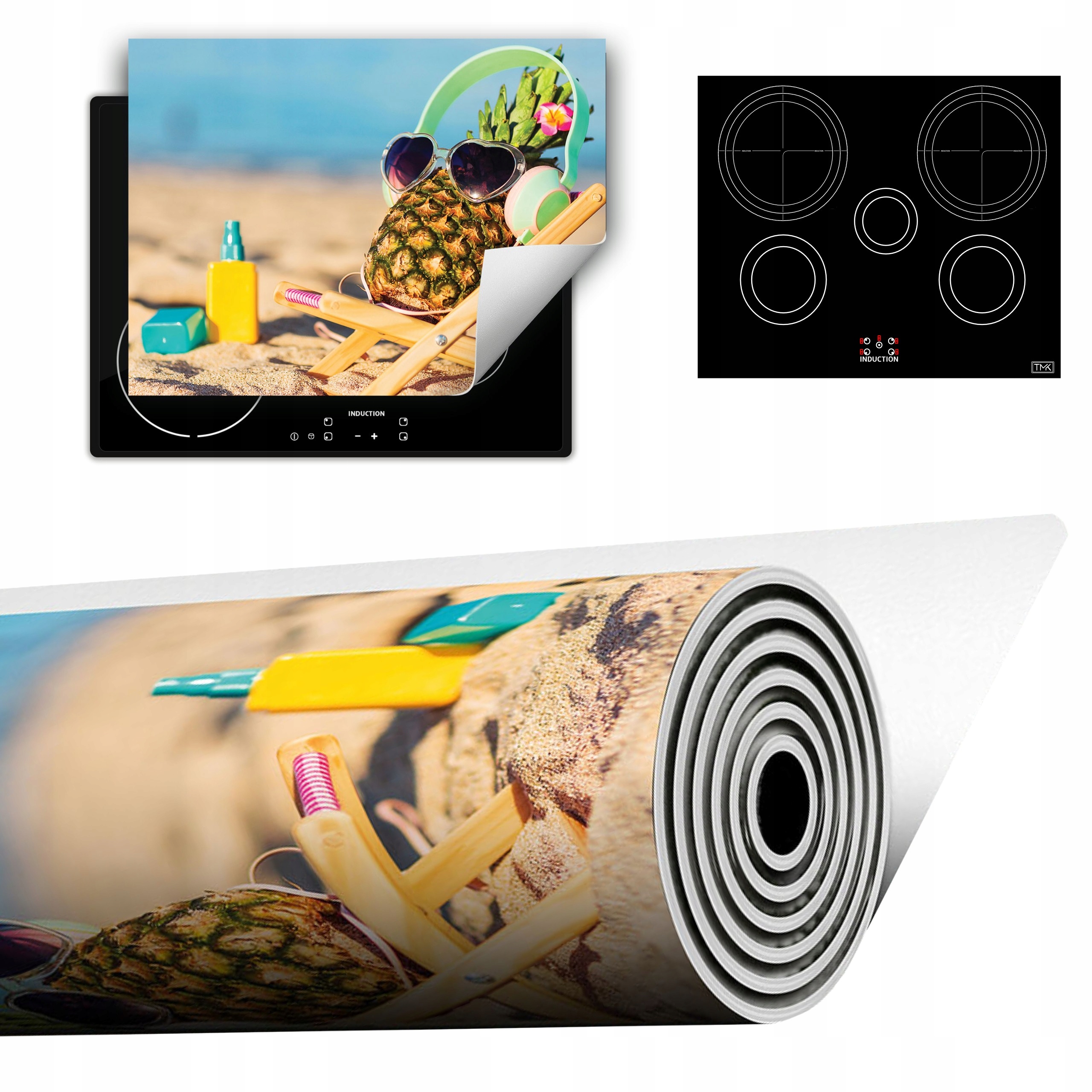 Vinylová Podložka Do Kuchyně Více Místa 70x52 pláž ananas