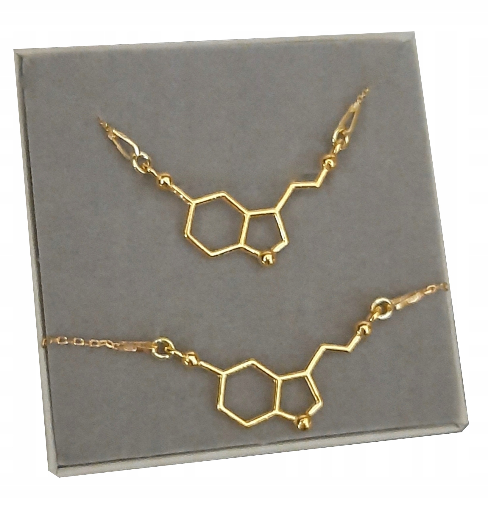 

Złoty komplet Serotonina szczęścia srebro 925