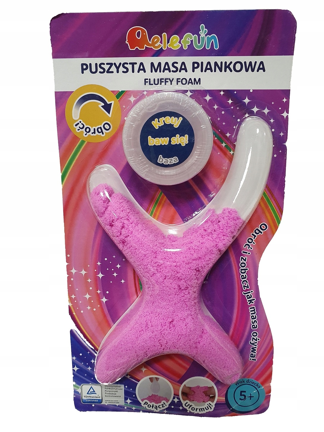 

Puszysta masa piankowa różowa