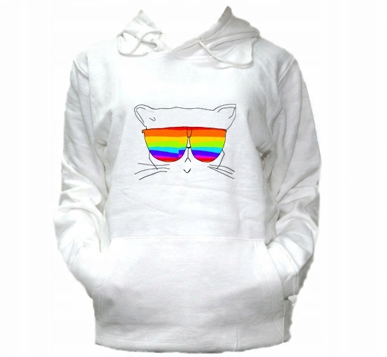

L Bluza Kaptur Męska Koty Cats Kotki Kot Wzór