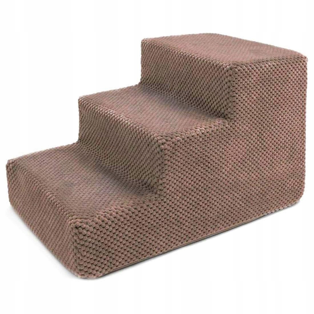 Levně Schody Pro Psa Kočku 30 CM Plošina Hnědá