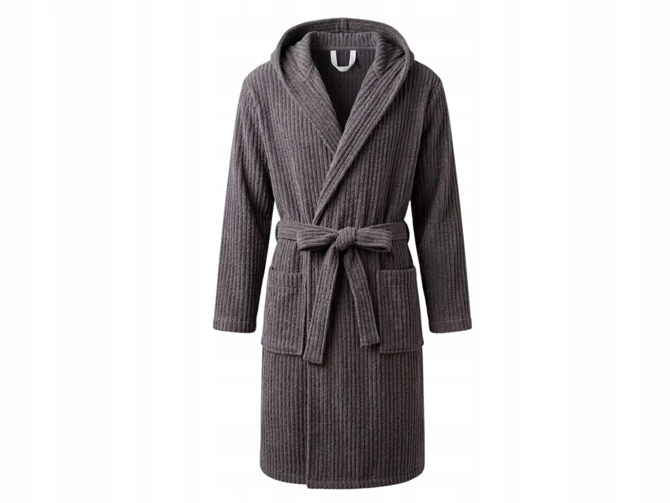 Froté župan 3D pruh tmavě šedý velikost XXL s kapucí