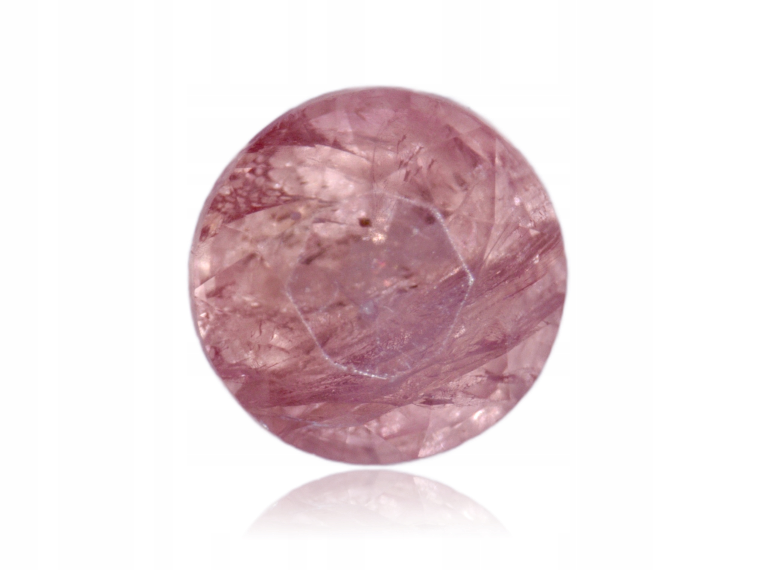 Safír 0.17ct Růžový Kulatý eCertifikát Wbd