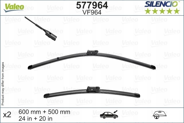 PIÓRO WYCIERACZKI 600/500MM VOLVO XC40 10.17- SILENCIO SET PRZÓD VAL577964