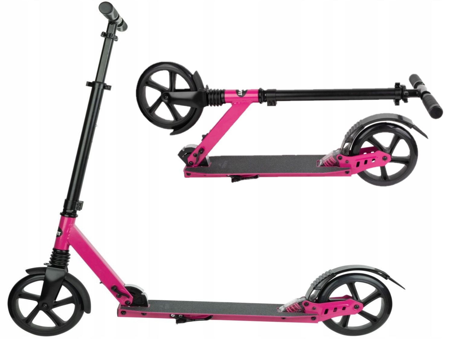 Duża Hulajnoga Miejska Aluminiowa Składana Amortyzator dla dzieci Koła 20CM