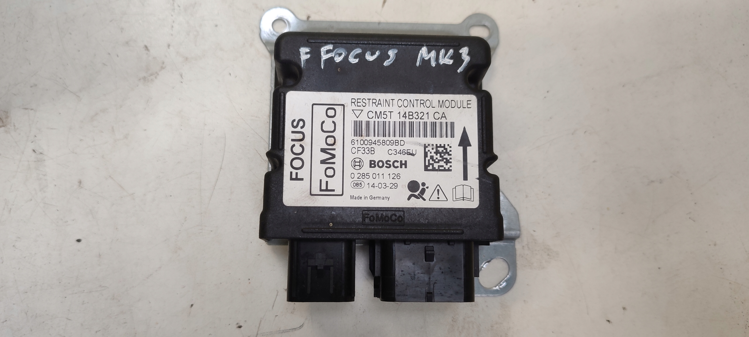dashboard console airbags tension belts sensor kpl Ford Focus MK3 1,0 Ecoboost