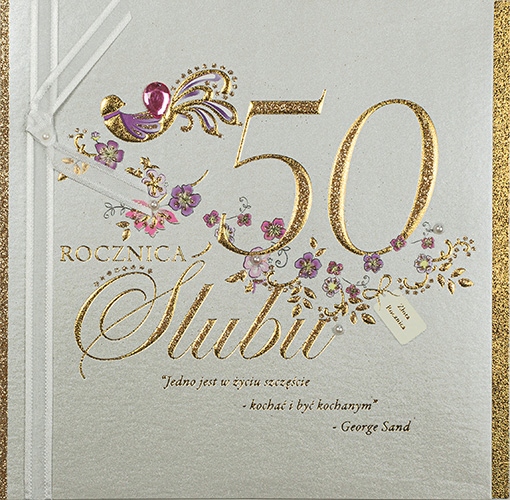

Kartka na 50 Rocznicę Ślubu z mottem lux Diamond10