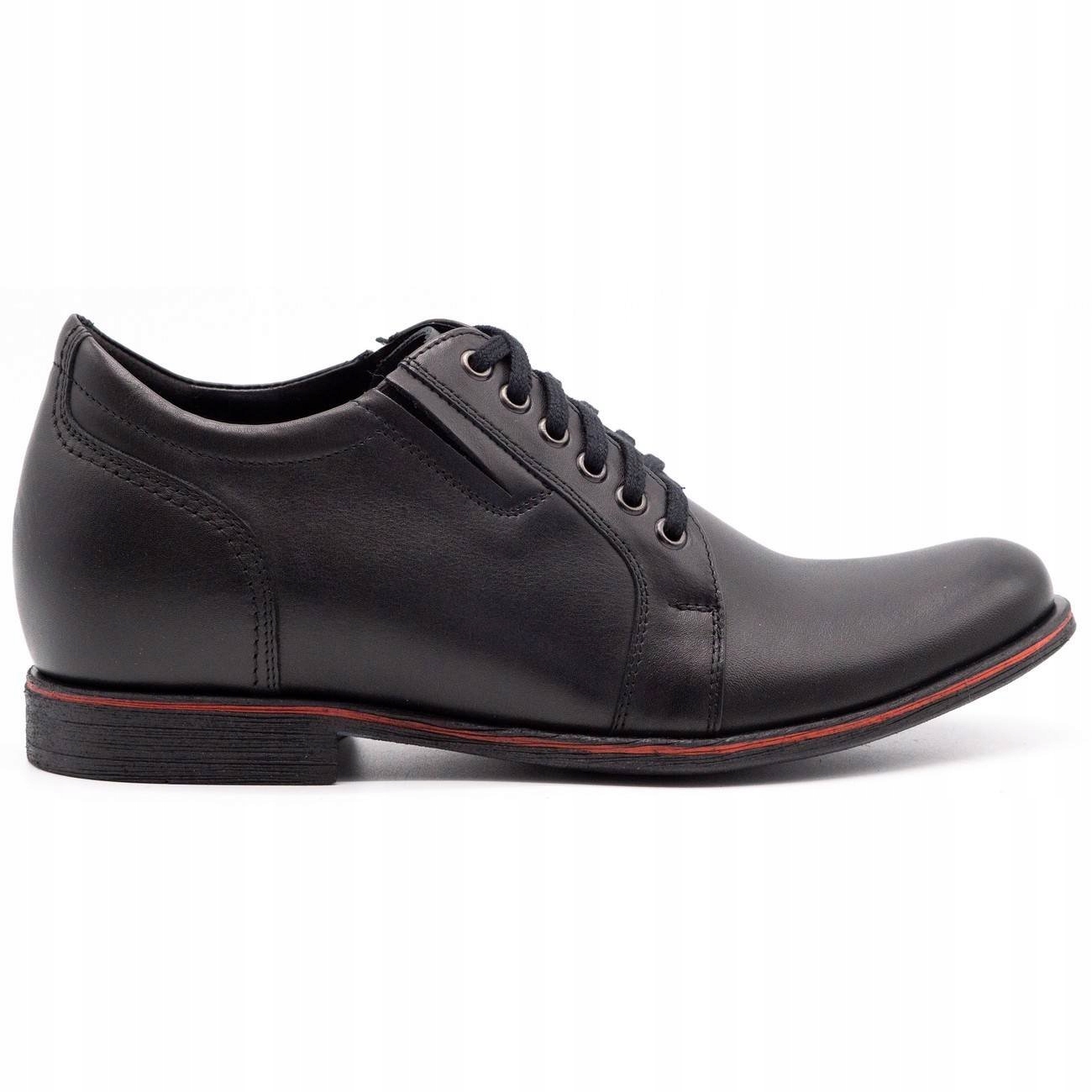 

Buty Męskie Skórzane Podwyższające P24 Czarny 41