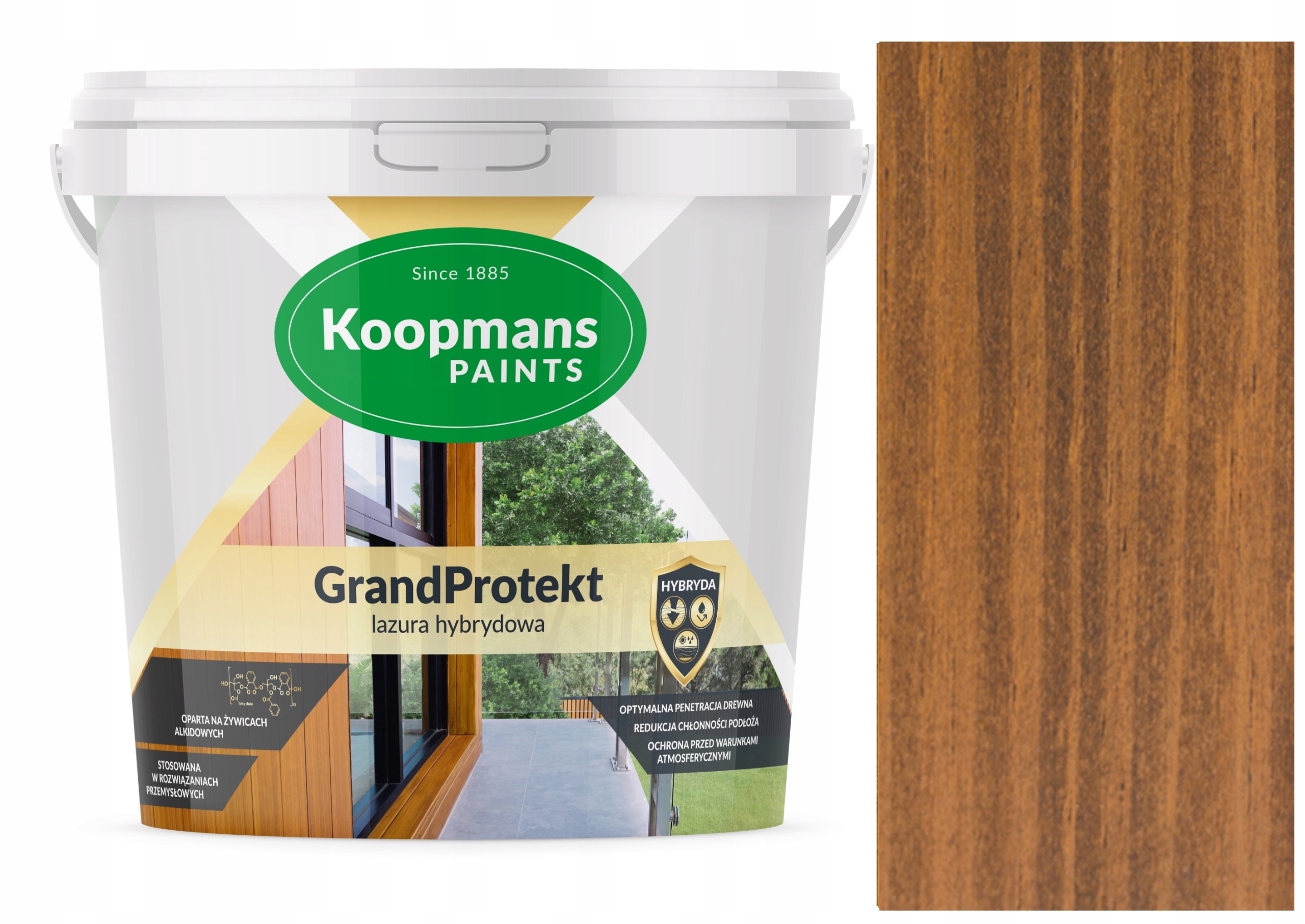 Koopmans GrandProtekt Hybridná Lazúra Na Drevo 10L Palisander Jasný 908