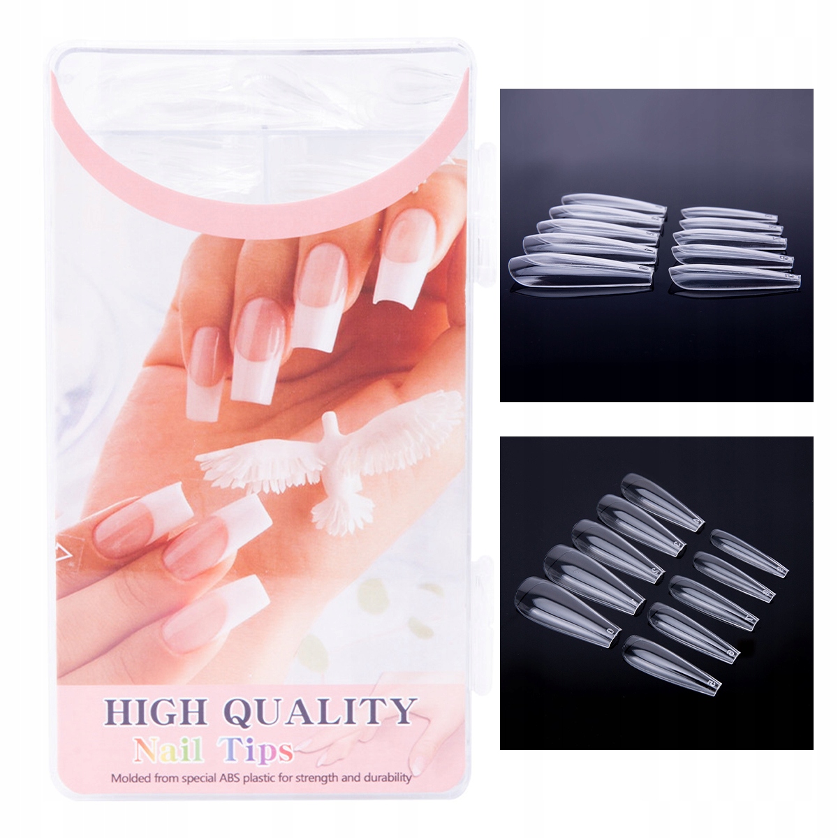 

Tipsy do paznokci przezroczyste ballerina 500 szt