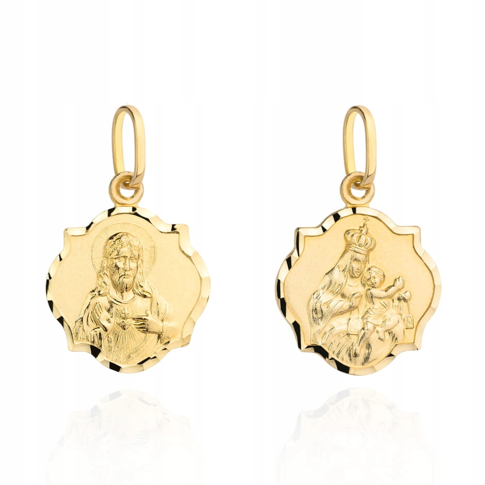 Zlatý medailon ryzosti 585, elegantní dárek pro maminku 0.86 g