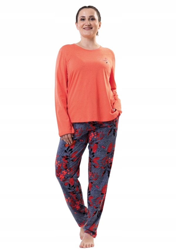 

Piżama Damska Vienetta bawełniana +Size 4XL długa
