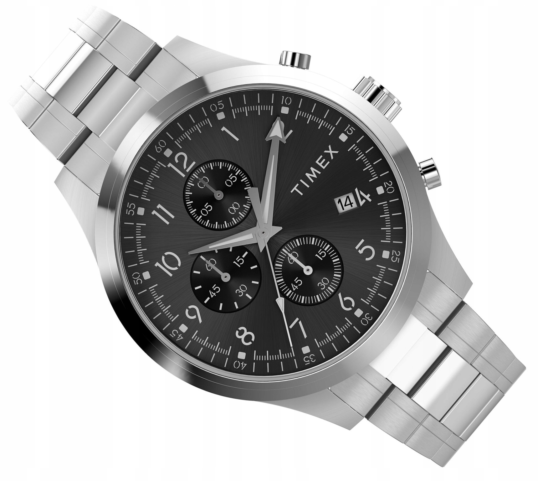 Pánské Hodinky Na Náramku Timex Chronograf TW2Y01400 Vodotěsné