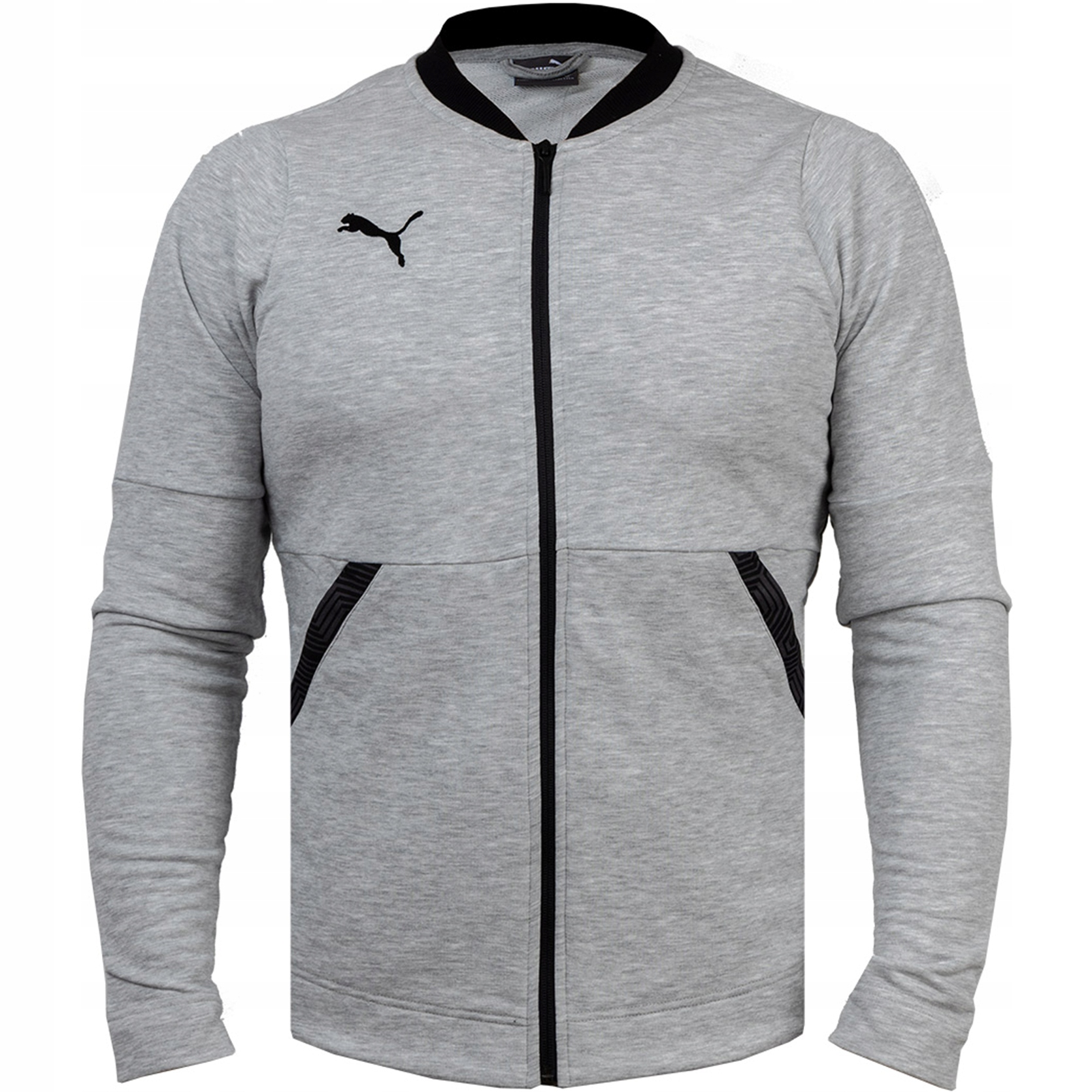 Puma pánská mikina šedá rozepínací bez kapuce 656491 37 M