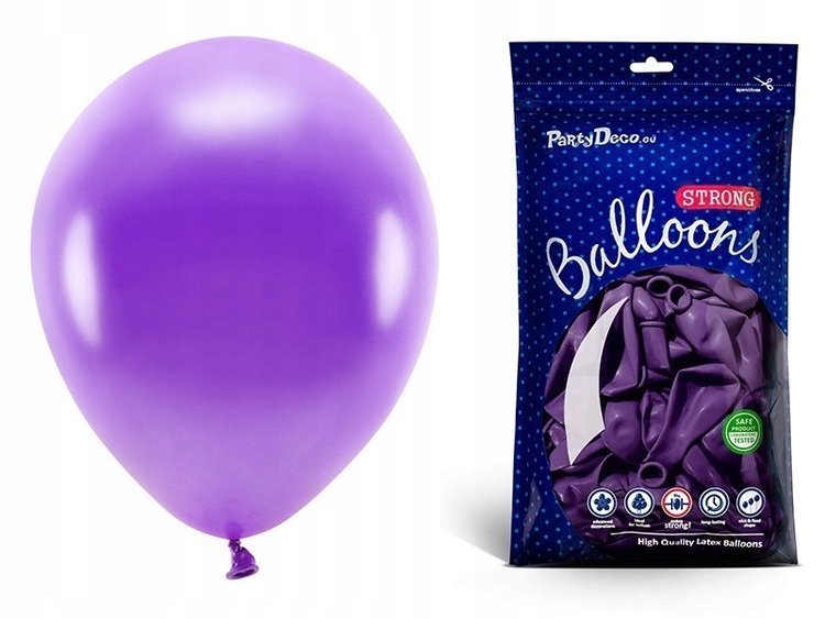 

Balony metaliczne fioletowe urodziny 30cm 50 szt