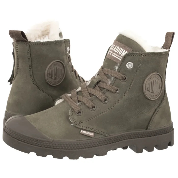 Dámské trekové boty Palladium Pampa Hi Dusky Green 95982 Zelené