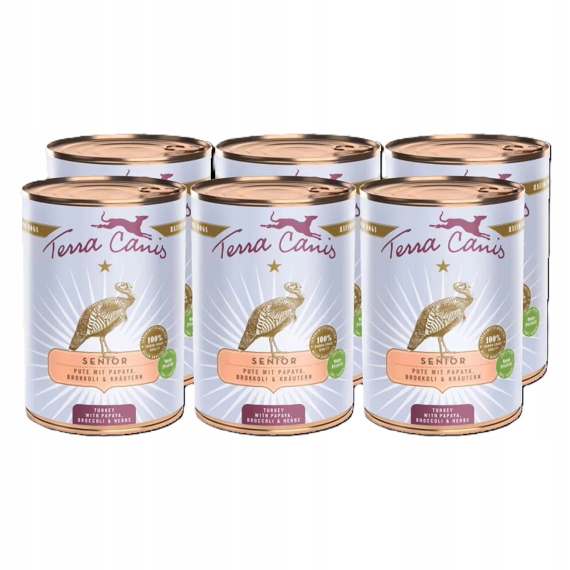 Terra Canis Senior Krůta s papájou 6x400 g