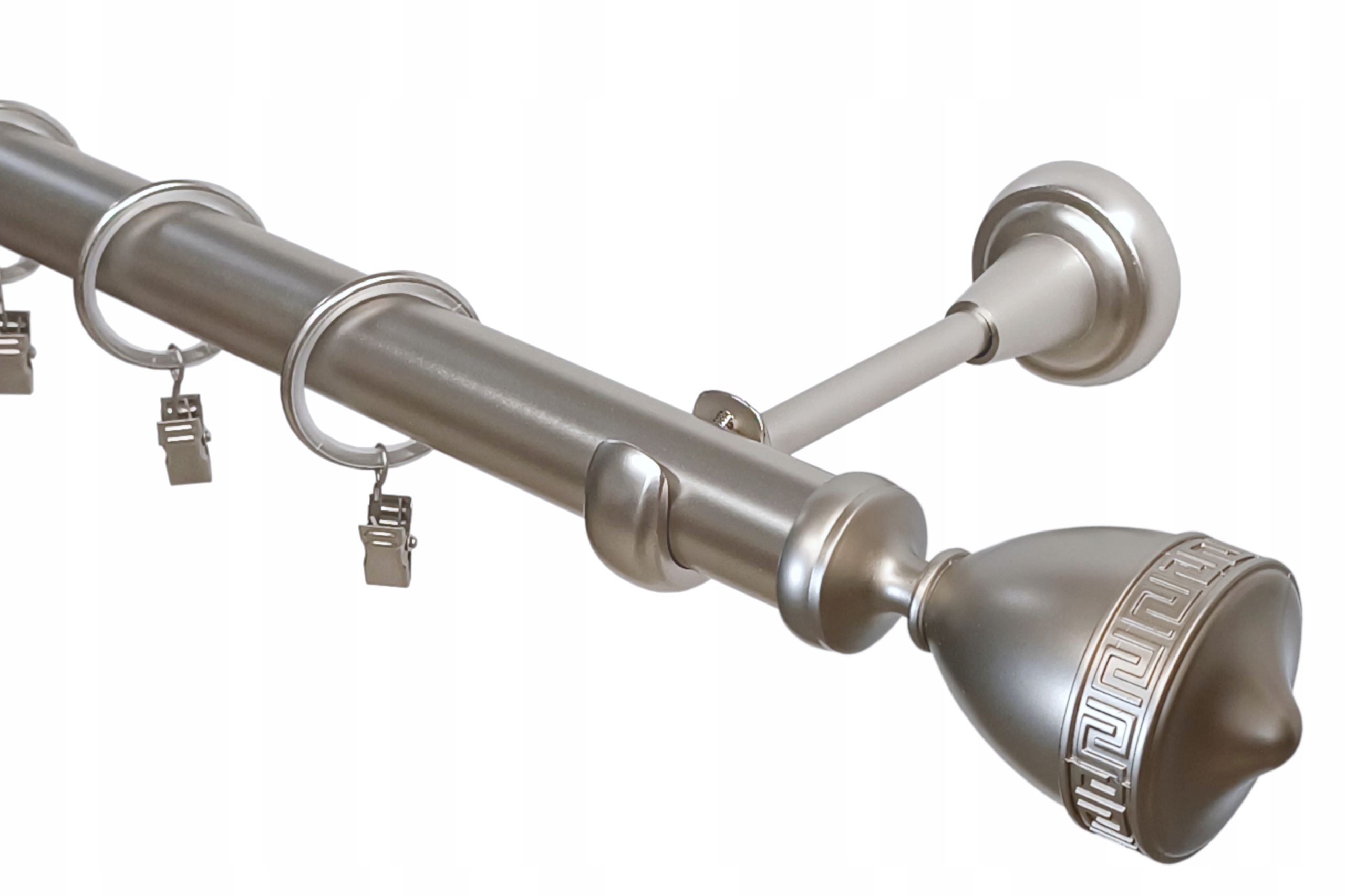 Garnýž Jednoduchý Kovový Satén Tichá Kolečka Fi 25 300 CM Werso