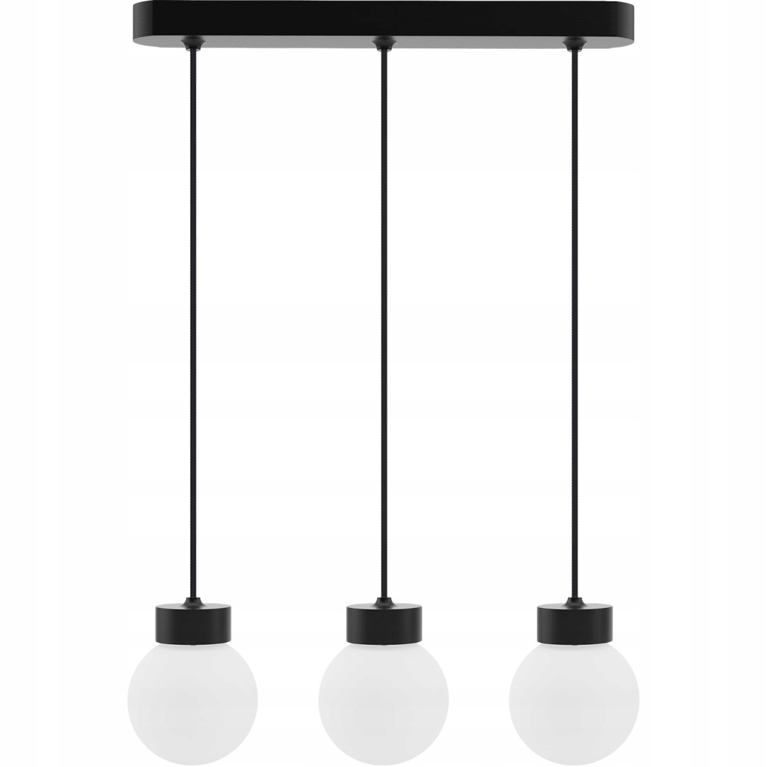 Závesná lampa Barrel-Orb Kula 3pl čierna