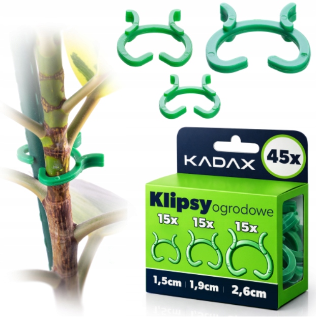 45 SZT KLIPSY ZAPINKI DO POMIDORÓW ROŚLIN PĘDÓW FASOLI ŁODYG SPINKI SPINKA