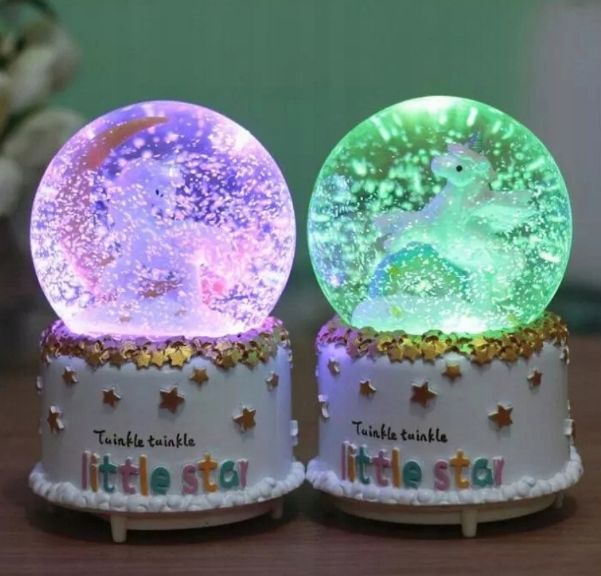 Kryształowa Kula Śnieżna Z Pozytywką Jednorożec-15 Marka inna