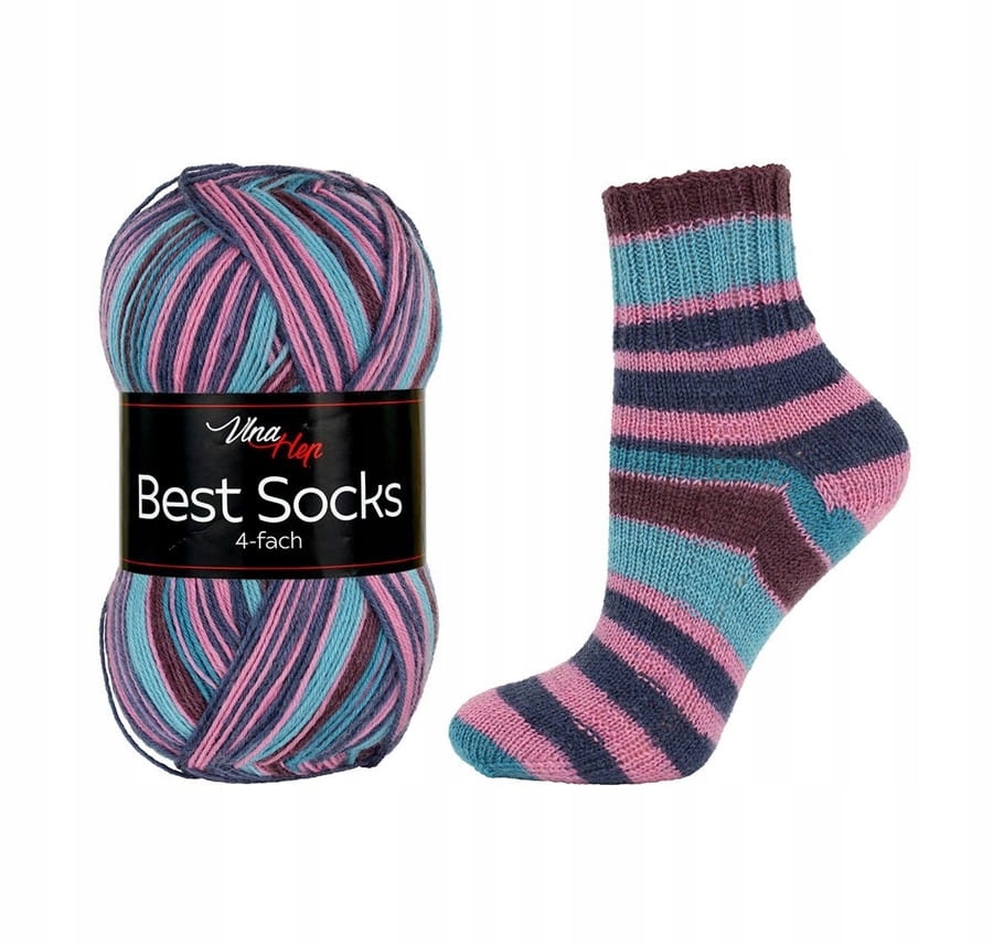 Włóczka skarpetkowa Vlna-Hep Socks Best 4-fach 7351