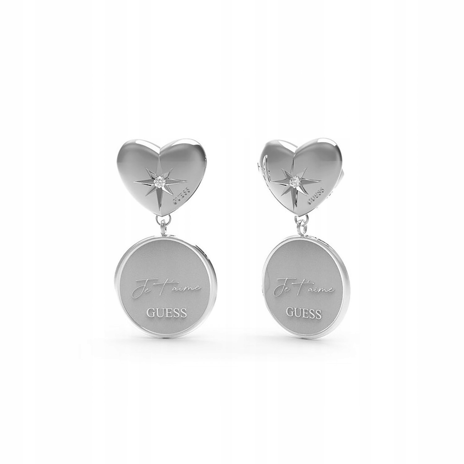 Náušnice dámské stříbrné Guess zirkon kolečko
