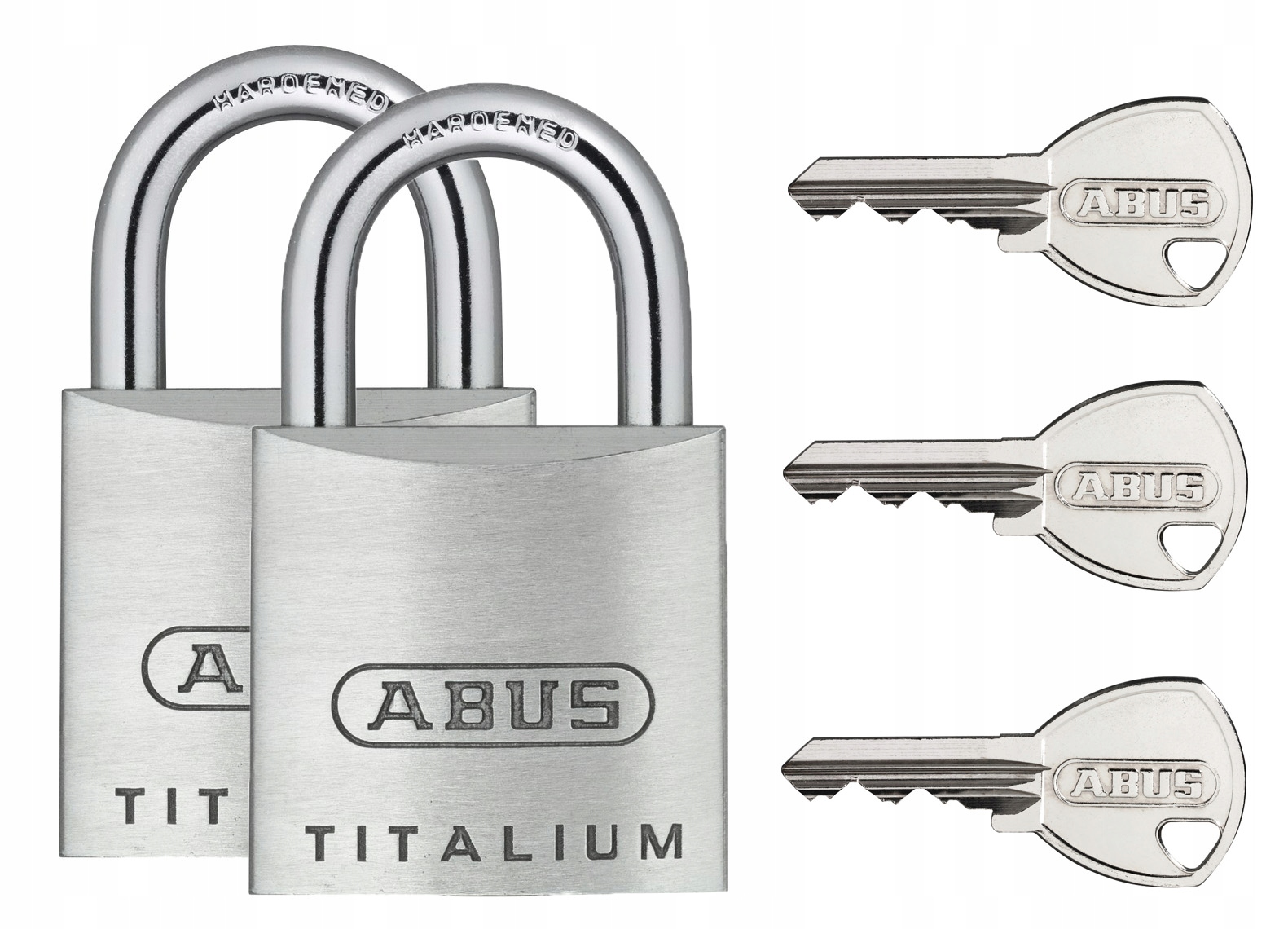 ABUS TITALIUM 2 KŁÓDKI NA 1 KLUCZ KŁÓDKA 2x20MM