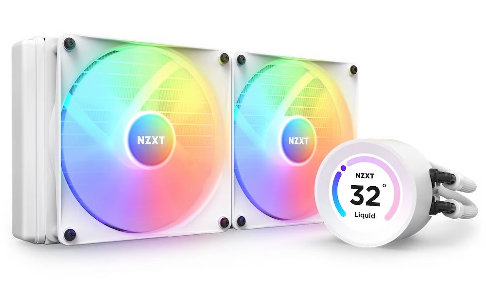Nzxt vodní chladič Kraken 280 Elite Rgb 2x140mm Rgb fan 4-pin Pwm LCD